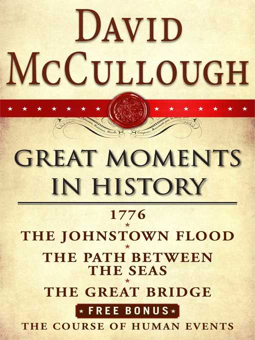 Cover image for David McCullough Great Moments in History E-book Box Set